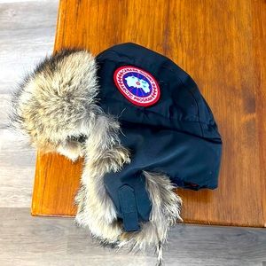 Authentic Canada Goose Black Aviator Hat